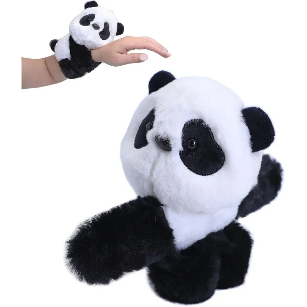 Panda Slap Bracelets Stuffed Animal for Kids, Plush Animal Snap Bracelets Cutie